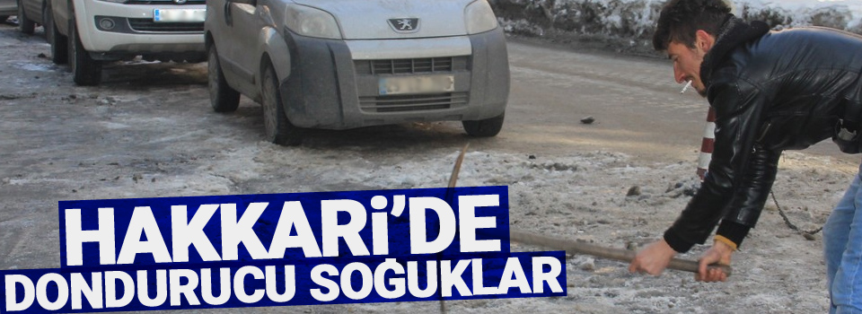 Hakkari’de dondurucu soğuklar