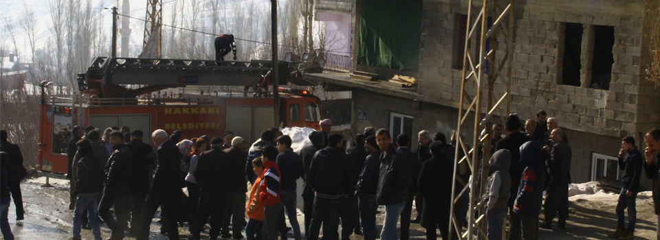 Hakkari'de ev yangını