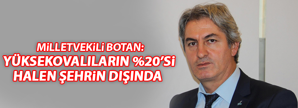 Milletvekili Botan: Yüksekovalıların %20’si halen şehrin dışında