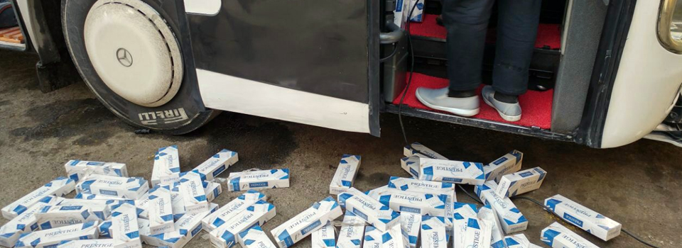 125 karton kaçak sigara yakalandı