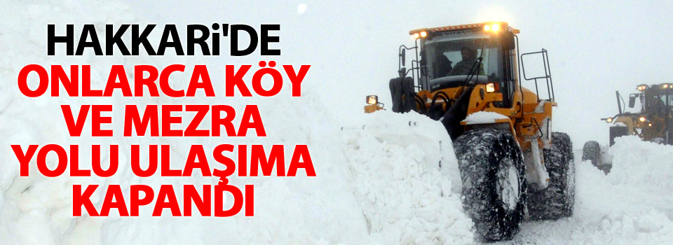 Hakkari'de onlarca köy ve mezra yolu ulaşıma kapandı