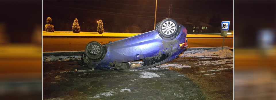 Takla attı, 25 metre sonra ters durdu