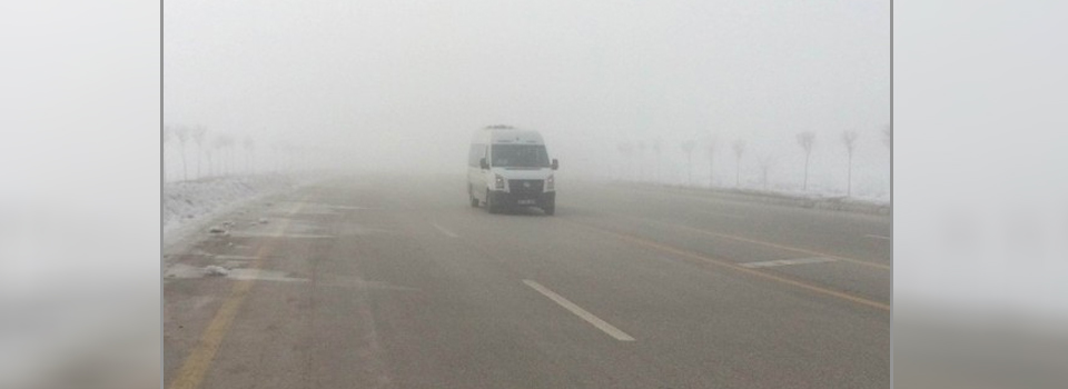 Van’da sis trafiği etkiledi