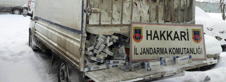 Hakkari’de 75 bin paket kaçak sigara yakalandı