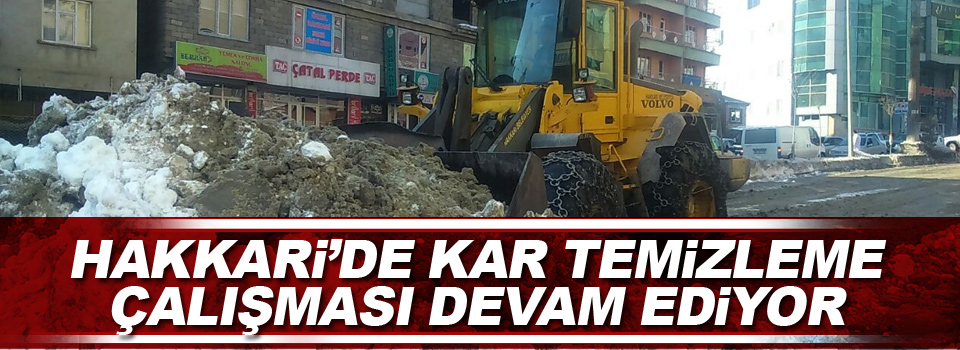 Hakkari’de kar temizleme çalışması