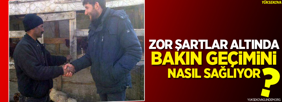 Zor şartlar altında bakın geçimini nasıl sağlıyor