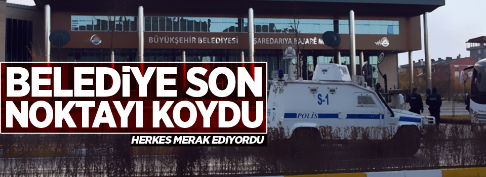 Belediye son noktayı koydu