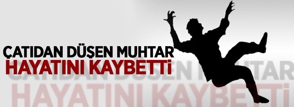 Van'da çatıdan düşen muhtar hayatını kaybetti