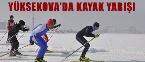 Yüksekova'da Kayak Yarışı Yapıldı
