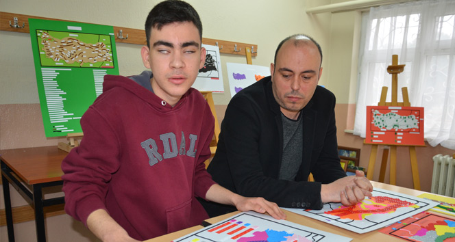 Görme engelli öğrenciden anlamlı proje!