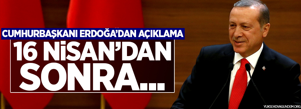 Erdoğan'dan açıklama!