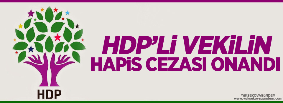 HDP'li vekile verilen hapis cezası onandı
