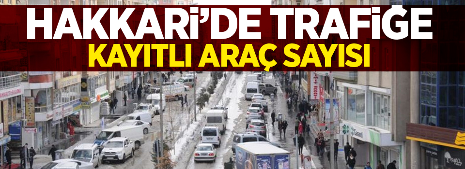 İşte Hakkari'de trafiğe kayıtlı araç sayısı