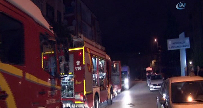 Gece yarısı korkutan yangın