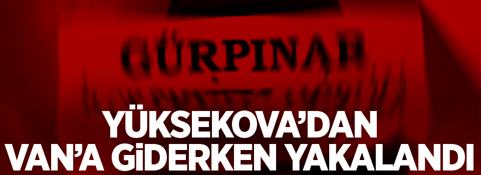 Yüksekova'dan Van'a giderken yakalandı!