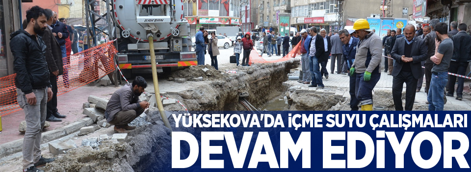 Yüksekova'da içme suyu çalışmaları devam ediyor