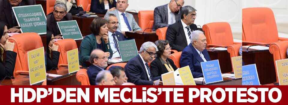 HDP'den meclis'te protesto