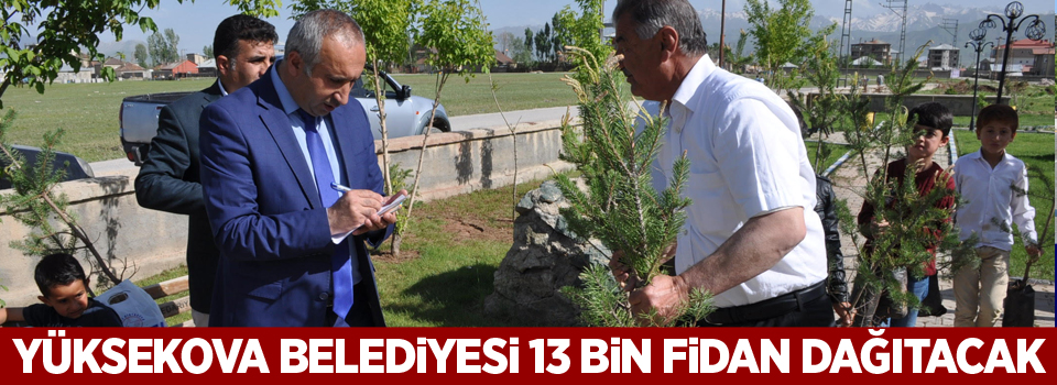 Yüksekova Belediyesi 13 Bin Fidan Dağıtacak