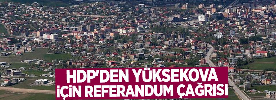 HDP'den Cizre ve Yüksekova için referandum çağrısı