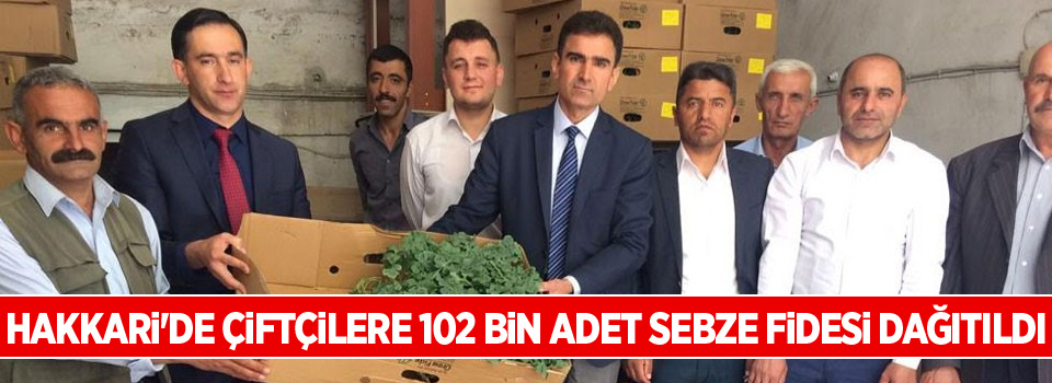 Hakkari'de çiftçilere 102 bin adet sebze fidesi dağıtıldı