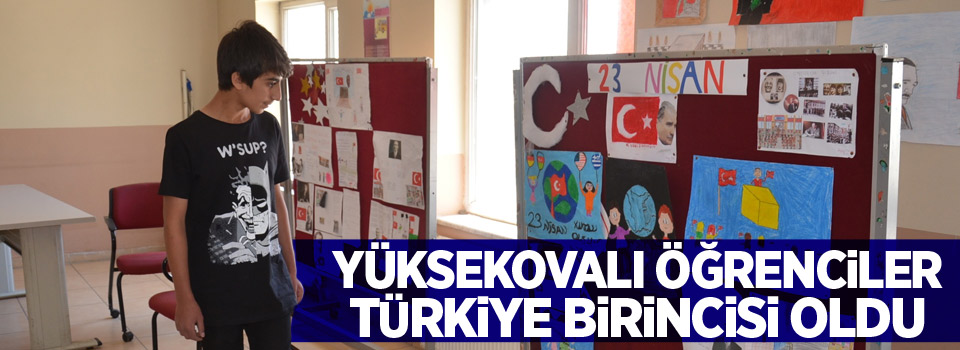 Yüksekovalı öğrenciler Türkiye birincisi oldu