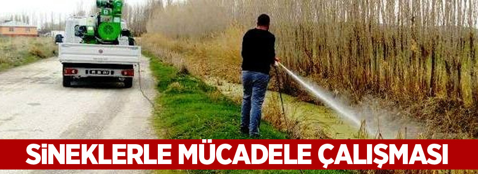  Erciş Belediyesi'nden sineklerle mücadele çalışması