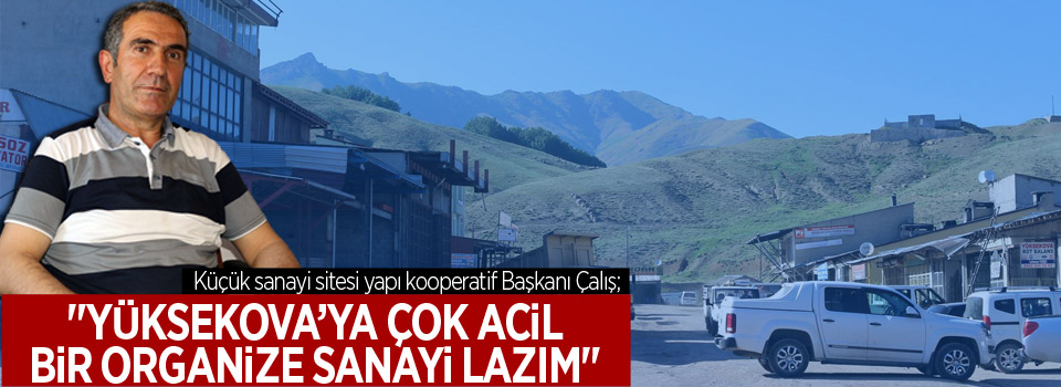 “Yüksekova'ya çok acil organize sanayi lazım”