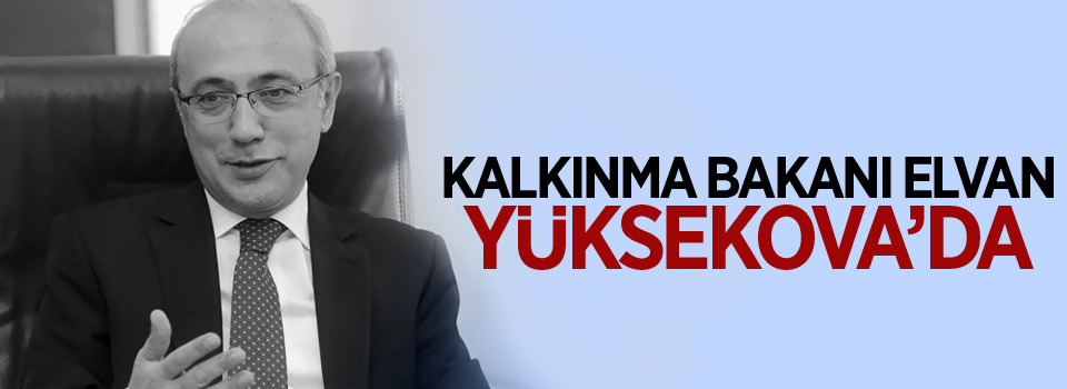 Kalkınma Bakanı Elvan, Yüksekova’da