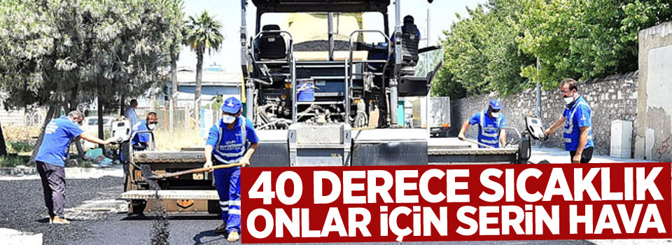 40 derece sıcaklık onlar için serin hava