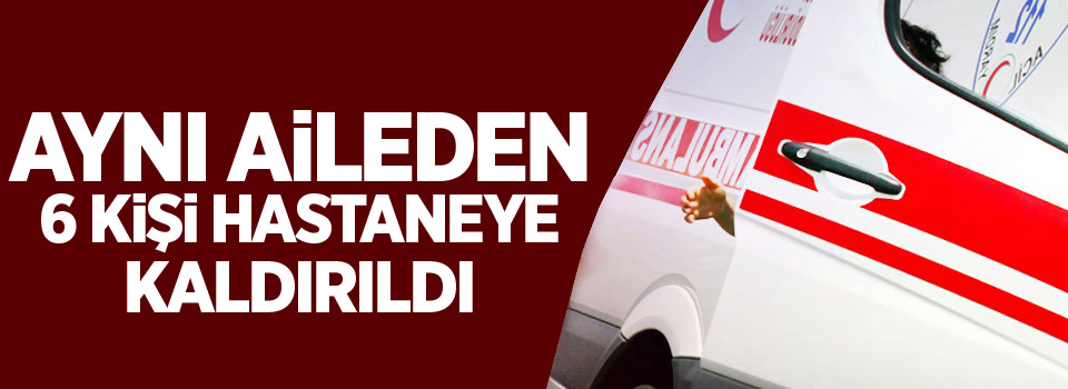 Aynı aileden 6 kişi hastaneye kaldırıldı