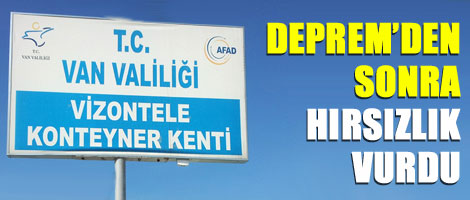 Deprem'den Sonra Hırsızlar Vurdu