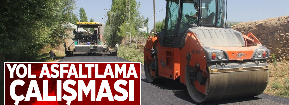 Yol asfaltlama çalışması