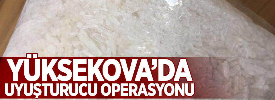 Yüksekova'da uyuşturucu operasyonu