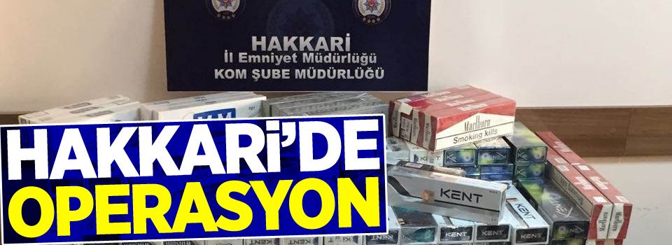 Hakkari’de 4 bin 200 paket kaçak sigara ele geçirildi