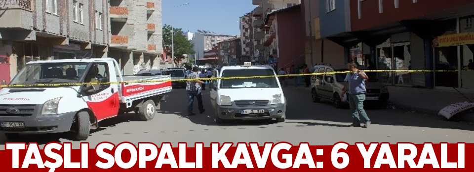 Taşlı sopalı kavga, 6 yaralı