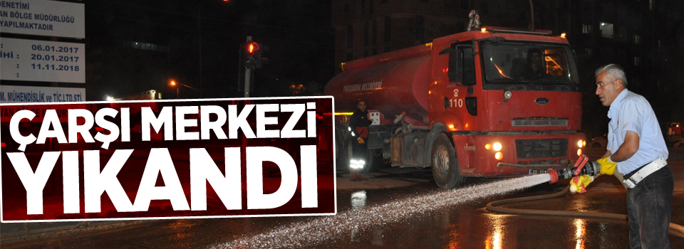 Cengiz Topel Caddesi Tazyikli su ile yıkandı