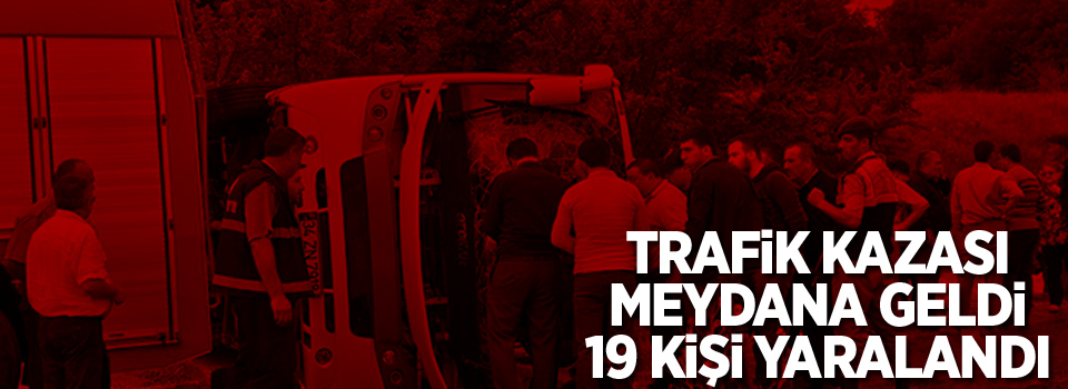 Midibüs takla attı: 19 yaralı