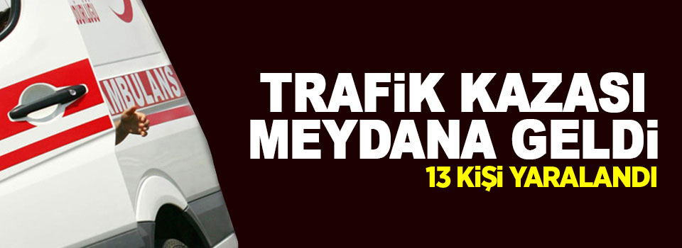 Minibüs şarampole yuvarlandı: 13 yaralı