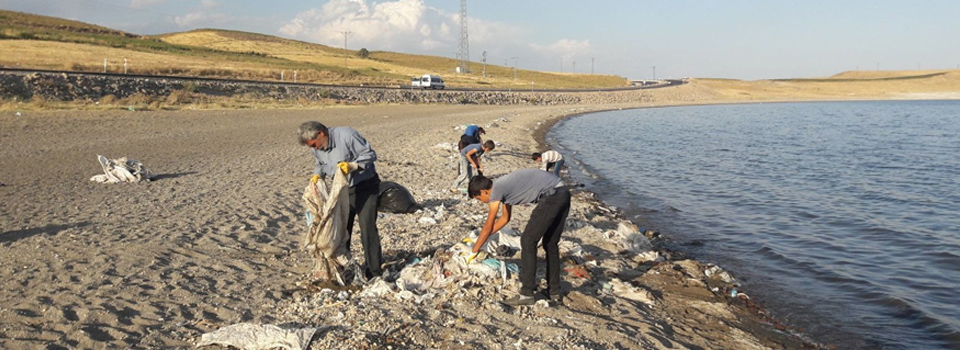 Van Gölü’nün sahilinde çevre temizliği yapıldı