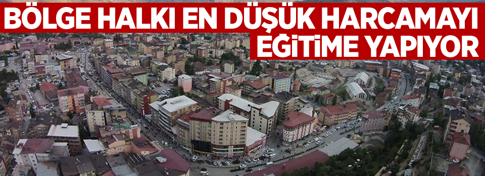 Bölge Halkı En Düşük Harcamayı Eğitime Yapıyor