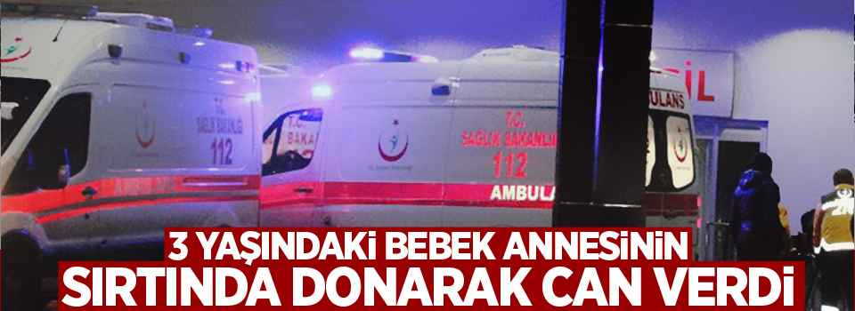 3 yaşındaki bebek annesinin sırtında donarak can verdi