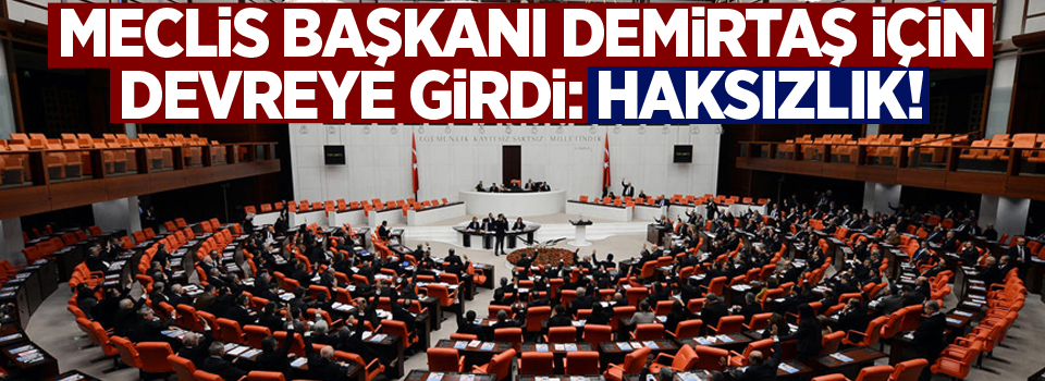 Meclis başkanı, Demirtaş için devreye girdi