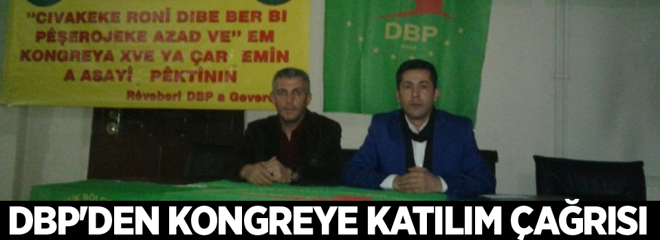 DBP'den kongreye katılım çağrısı