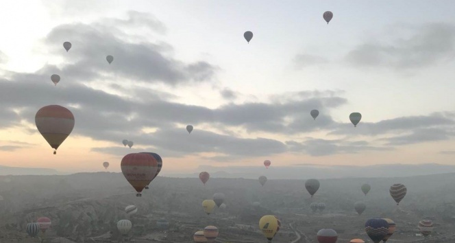 Kapadokya’da son yılların balon uçuş rekoru kırıldı