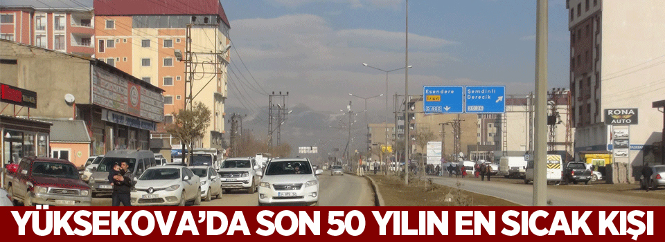 Yüksekova'da son 50 yılın en sıcak kışı