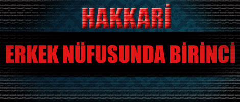 Hakkari Erkek Nüfusunda Birinci