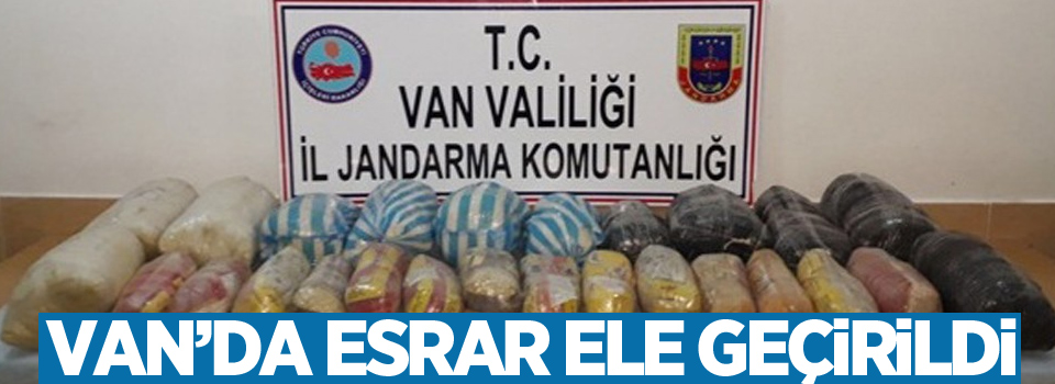 Van’da 96 kilo 526 gram esrar ele geçirildi