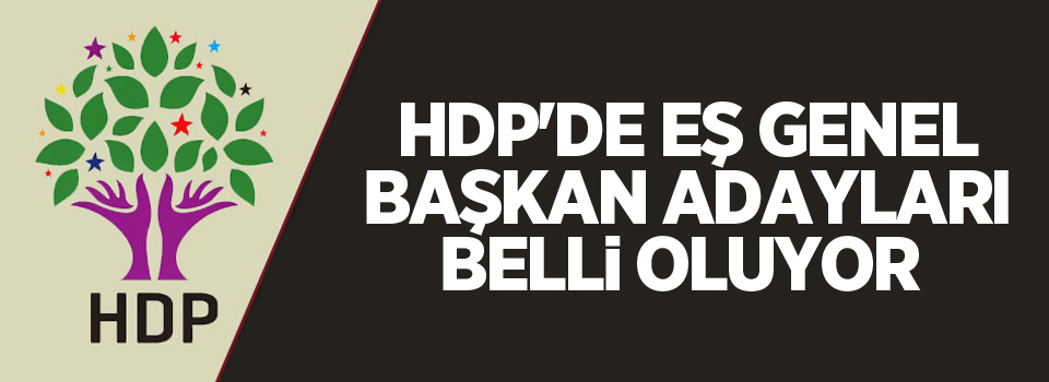 HDP'de eş genel başkan adayları belli oluyor