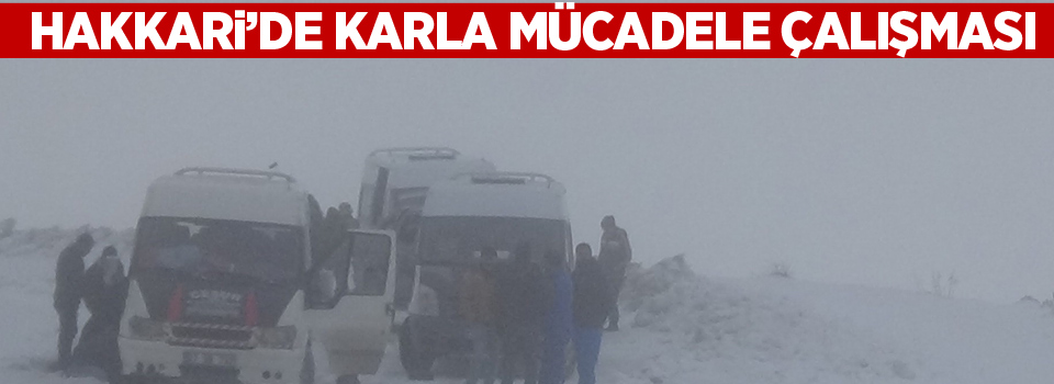 Hakkari’de karla mücadele çalışması