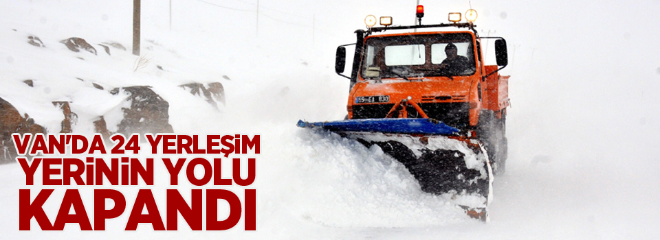Van'da 24 yerleşim yerinin yolu kapandı